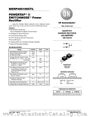 MBRP400100CTL-D datasheet pdf ON Semiconductor