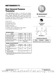 MBT3906DW1T1-D datasheet pdf ON Semiconductor