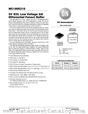 MC100E310-D datasheet pdf ON Semiconductor