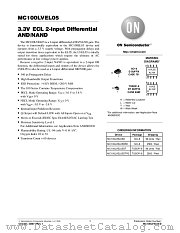 MC100LVEL05-D datasheet pdf ON Semiconductor