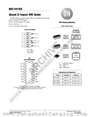MC10103-D datasheet pdf ON Semiconductor