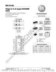 MC10105-D datasheet pdf ON Semiconductor