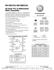 MC10ELT22-D datasheet pdf ON Semiconductor