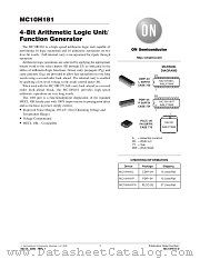 MC10H181-D datasheet pdf ON Semiconductor