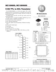 MC10H600-D datasheet pdf ON Semiconductor