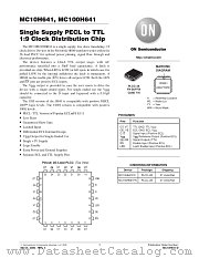 MC10H641-D datasheet pdf ON Semiconductor