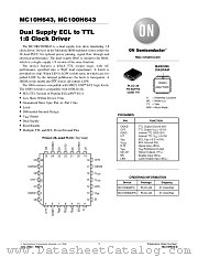 MC10H643-D datasheet pdf ON Semiconductor