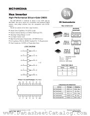 MC74HC04A-D datasheet pdf ON Semiconductor