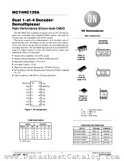 MC74HC139A-D datasheet pdf ON Semiconductor