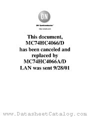 MC74HC4066-D datasheet pdf ON Semiconductor