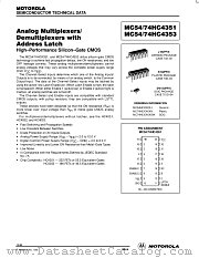 MC74HC4351-D datasheet pdf ON Semiconductor