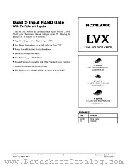 MC74LVX00-D datasheet pdf ON Semiconductor