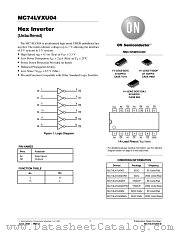 MC74LVXU04-D datasheet pdf ON Semiconductor