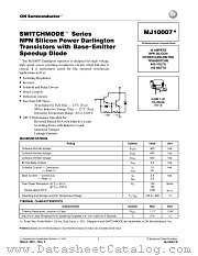 MJ10007-D datasheet pdf ON Semiconductor