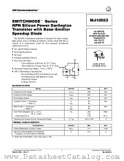MJ10023-D datasheet pdf ON Semiconductor