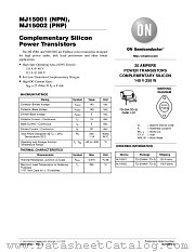 MJ15001-D datasheet pdf ON Semiconductor