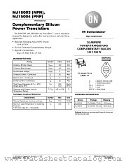 MJ15003-D datasheet pdf ON Semiconductor