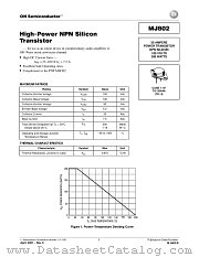 MJ802-D datasheet pdf ON Semiconductor