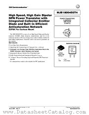 MJB18004D2T4-D datasheet pdf ON Semiconductor