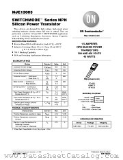 MJE13003-D datasheet pdf ON Semiconductor