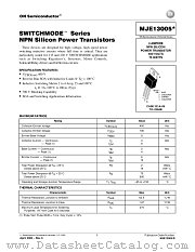 MJE13005-D datasheet pdf ON Semiconductor