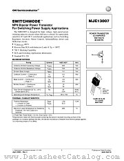 MJE13007-D datasheet pdf ON Semiconductor