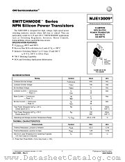 MJE13009-D datasheet pdf ON Semiconductor