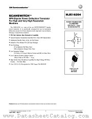 MJE16204-D datasheet pdf ON Semiconductor