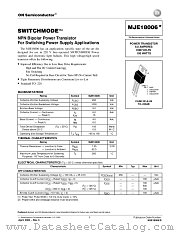 MJE18006-D datasheet pdf ON Semiconductor