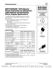 MJE18204-D datasheet pdf ON Semiconductor
