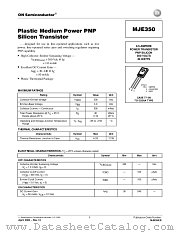 MJE350-D datasheet pdf ON Semiconductor