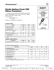 MJE371-D datasheet pdf ON Semiconductor