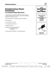 MJF15030-D datasheet pdf ON Semiconductor
