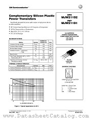 MJW21192-D datasheet pdf ON Semiconductor