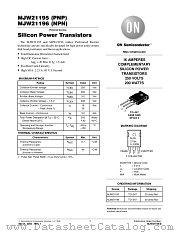 MJW21195-D datasheet pdf ON Semiconductor