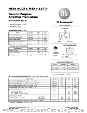 MSA1162GT1-D datasheet pdf ON Semiconductor