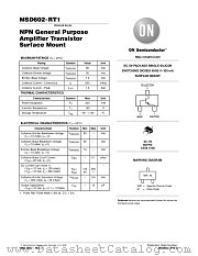 MSD602-RT1-D datasheet pdf ON Semiconductor