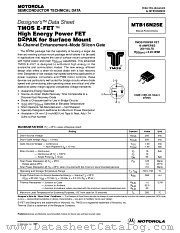 MTB16N25E-D datasheet pdf ON Semiconductor