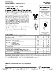 MTP4N40E-D datasheet pdf ON Semiconductor