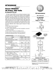 MTW20N50E-D datasheet pdf ON Semiconductor