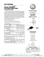 MTY25N60E-D datasheet pdf ON Semiconductor