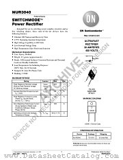 MUR3040-D datasheet pdf ON Semiconductor