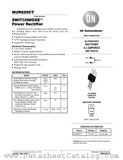 MUR620CT-D datasheet pdf ON Semiconductor