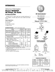 NTD80N02-D datasheet pdf ON Semiconductor