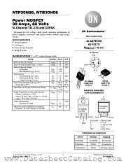 NTP30N06-D datasheet pdf ON Semiconductor