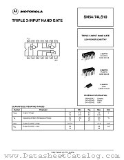 SN74LS10-D datasheet pdf ON Semiconductor