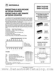 SN74LS192-D datasheet pdf ON Semiconductor