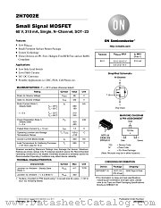 2N7002E datasheet pdf ON Semiconductor