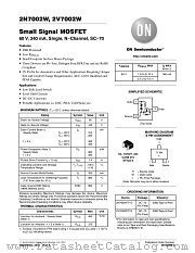 2N7002W datasheet pdf ON Semiconductor