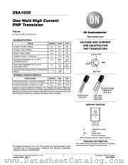 2SA1020 datasheet pdf ON Semiconductor